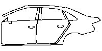 Audi A3 Sedan 2014 - (left) Door+BC Pillar+Rear Fender