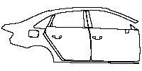 Audi A3 Sedan 2014 - (right) Door+BC Pillar+Rear Fender