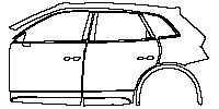 (left) Door+BC Pillar+Rear Fender+Side Skirt