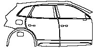 (right) Door+BC Pillar+Rear Fender+Side Skirt