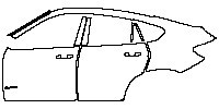 BMW X6 Base 2015 - (left) Door+BC Pillar+Rear Fender (with xDrive XXi emblem on the front door)
