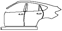 BMW X6 X6 M 2010 - (left) Door+BC Pillar+Rear Fender+Side Skirt