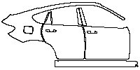 BMW X6 X6 M 2010 - (right) Door+BC Pillar+Rear Fender+Side Skirt