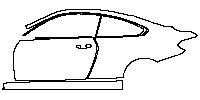 BMW 4 Series Coupe 2014 - (left) Door+Rear Fender+Side Skirt