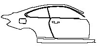 BMW 4 Series Coupe 2014 - (right) Door+Rear Fender+Side Skirt