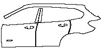 BMW X1 Standard Wheelbase 2016 - (left) Door+B Pillar+Rear Fender (with xDrive XXi emblem on the front door)