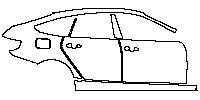 BMW 3 Series Gran Turismo 2013 - (right) Door+BC Pillar+Rear Fender+Side Skirt
