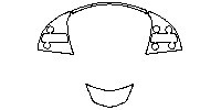 Cadillac ATS Sedan 2013 - Steering Wheel (without Forward Collision Alert button, without steering wheel heating button.)