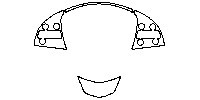 Cadillac ATS Sedan 2013 - Steering Wheel (with Forward Collision Alert button, without steering wheel heating button.)
