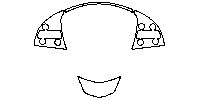 Cadillac ATS Sedan 2013 - Steering Wheel (without Forward Collision Alert button, with steering wheel heating button.)