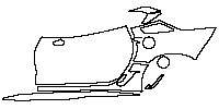 Chevrolet Corvette ZR1 2019 - (left) Door+Rear Fender+Side Skirt