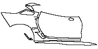 Chevrolet Corvette ZR1 2019 - (right) Door+Rear Fender+Side Skirt