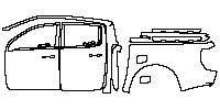 Ford Ranger (EU) Wildtrak 2016 - (left) Door+Rear Fender