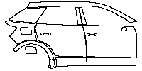 Audi Q2 Q2 2021 - (right)Door+Side Skirt+Rear Fender