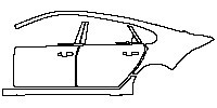 Jaguar XF XFL 2016 - (left) Door+BC Pillar+Rear Fender+Side Skirt