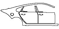 Jaguar XF XFL 2016 - (right) Door+BC Pillar+Rear Fender+Side Skirt