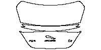 Jaguar XJ XJL 2014 - Trunk Lid (with XJL, JAGUAR and R emblem)
