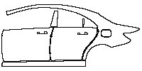 Mercedes-Benz CLA Coupe 2013 - (left) Door+B Pillar+Rear Fender+Side Skirt