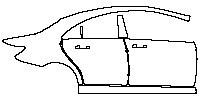 Mercedes-Benz CLA Coupe 2013 - (right) Door+B Pillar+Rear Fender+Side Skirt