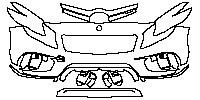 Mercedes-Benz GLA AMG GLA 45 2015 - Bumper+Headlamp (with Aerodynamic package)