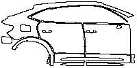 Audi Q3 Sportback 2020 - (right) Door+Side Skirt+Rear Fender