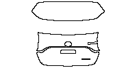 Toyota GR Yaris Exterior 2020 - Trunk Lid (with GR YARIS and GR-FOUR emblems)
