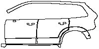 Volvo XC90 Momentum 2015 - (left) Door+Rear Fender+Side Skirt (Urban&Rugged Styling Kit)