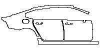 Volvo S90 Extended Wheelbase 2017 - (right) Door+Rear Fender+Side Skirt