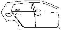 Volkswagen Golf Golf 2014 - (right) Door+B Pillar+Rear Fender