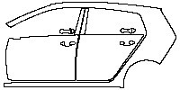 Volkswagen Golf Golf 2014 - (left) Door+B Pillar+Rear Fender