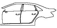 Audi A4 A4 Saloon/Sedan 2017 - (left) Door+BC Pillar+Rear Fender+Side Skirt