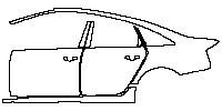 Audi A6 A6 2012 - (left) Door+BC Pillar+Rear Fender+Side Skirt