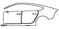 Audi A7 RS7 Sportback 2014 - (left) Door+Rear Fender+Side Skirt