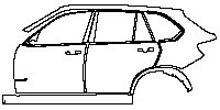 (left) Door+B Pillar+Rear Fender+Side Skirt