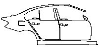 BMW 3 Series Sedan 2012 - (right) Door+B Pillar+Rear Fender+Side Skirt