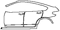 BMW X4 M Sport 2014 - (left) Door+Rear Fender+Side Skirt