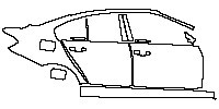 BMW 3 Series Sedan 2014 - (right) Door+B Pillar+Rear Fender+Side Skirt (for Left Hand Drive)