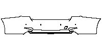 BMW 3 Series Sedan 2012 - Rear Bumper (with chrome stripe)