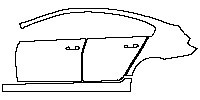 BMW 6 Series Gran Coupe 2012 - (left) Door+Rear Fender+Side Skirt
