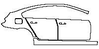 BMW 6 Series Gran Coupe 2012 - (right) Door+Rear Fender+Side Skirt