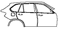 BMW X5 Standard Wheelbase 2016 - (right) Door+B Pillar+Rear Fender