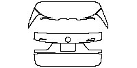 BMW X5 Standard Wheelbase 2016 - Trunk Lid (with eDrive and X5 emblems)
