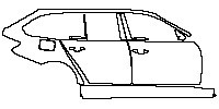 BMW 3 Series Touring/Wagen 2012 - (right) Door+B Pillar+Rear Fender+Side Skirt