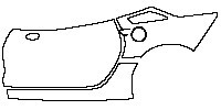 Chevrolet Corvette Stingray 2014 - (left) Door+Side Skirt+Rear Fender