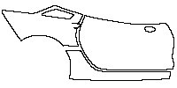Chevrolet Corvette Stingray 2014 - (right) Door+Side Skirt+Rear Fender