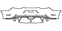 Ford Mustang Fastback 2015 - Rear Bumper (with Painted Lower Splitter)