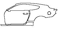 Ford Mustang Fastback 2015 - (left) Door+Rear Fender+Side Skirt