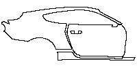 Ford Mustang Fastback 2015 - (right) Door+Rear Fender+Side Skirt