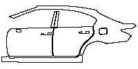 Lexus GS F-Sport 2016 - (left) Door+B Pillar+Rear Fender+Side Skirt