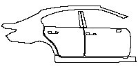Lexus GS F-Sport 2016 - (right) Door+B Pillar+Rear Fender+Side Skirt